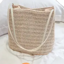 2019 las mujeres de diseñador de moda Vintage bolsos bolsas bolso de mimbre bolso de hombro bolso de compras bolso de paja