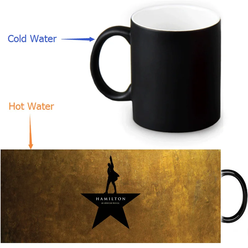 

Hamilton Broadway Musical 350ml/12oz Heat Reveal Mug Color Change Coffee Cup Sensitive Morphing Mugs Magic Mug Milk Tea Cups