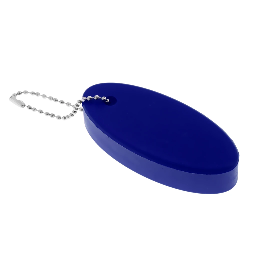Water Sports Beach Seaside Sailing Yachting Boating Foam Floating Oval Keychain Keyring Key Chain Key Float Buoy - Multi Colors