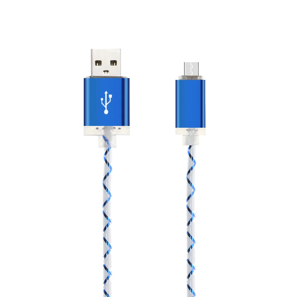 Bracelooty عالية الجودة الأحمر الأزرق الأزياء نوع شحن جولة usb كابل بيانات الفضة التوصيل للهواتف و أجهزة الكمبيوتر