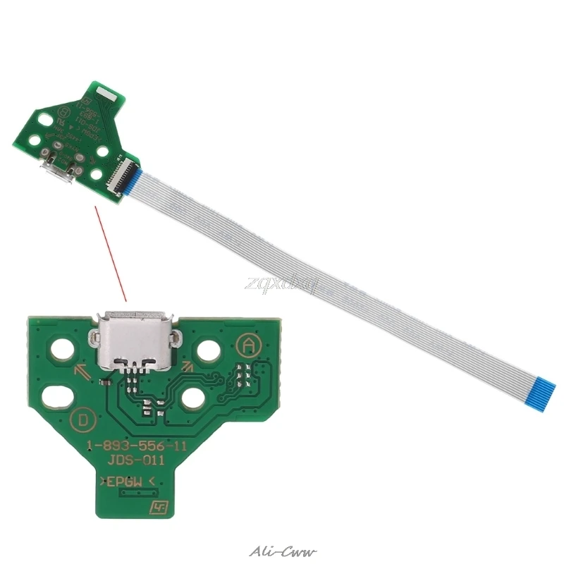 

USB Charging Port Socket Board JDS-011 For PS4 Controller With 12 Pin Cable July 201 Drop ship