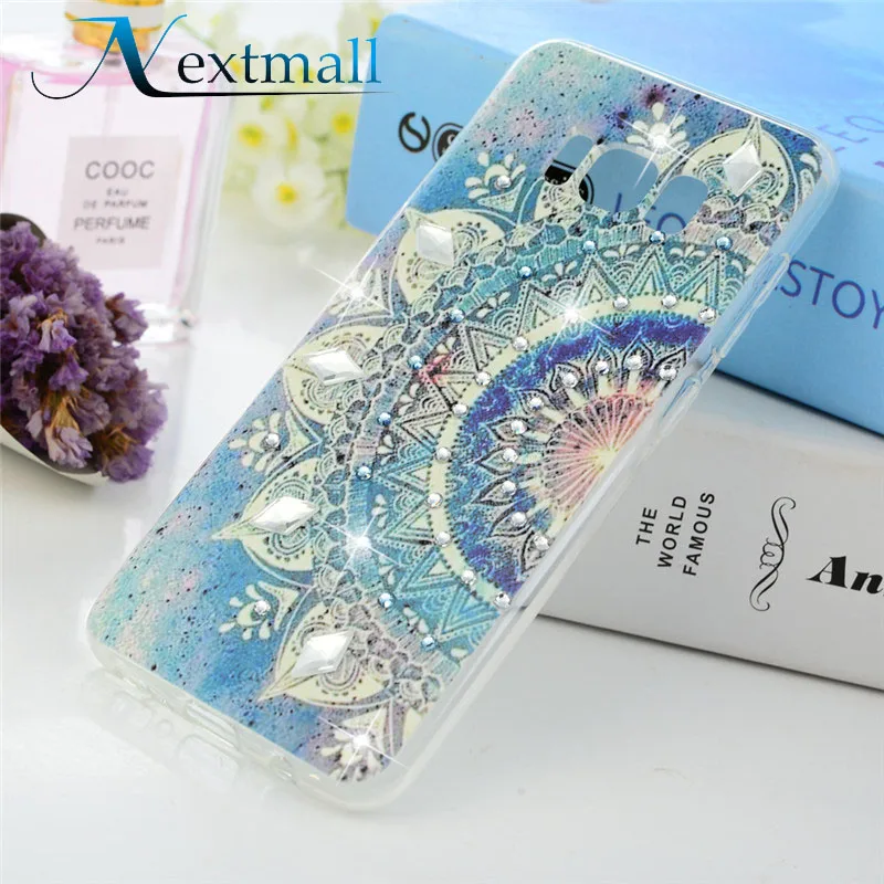 Nextmall For Samsung Galaxy S8 Capa Diamond 3D Bling Phone Case Rhinestone Painted Cover Fundas |