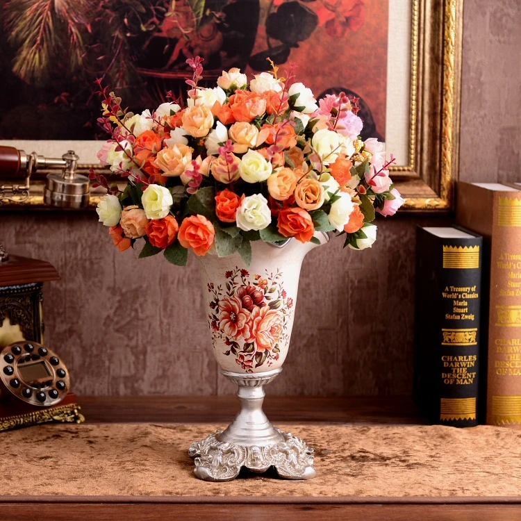 Континентальный ретро декора ремесленного ваза для цветов домашний стол цветок Моделирование пакет украшения - Цвет: see chart