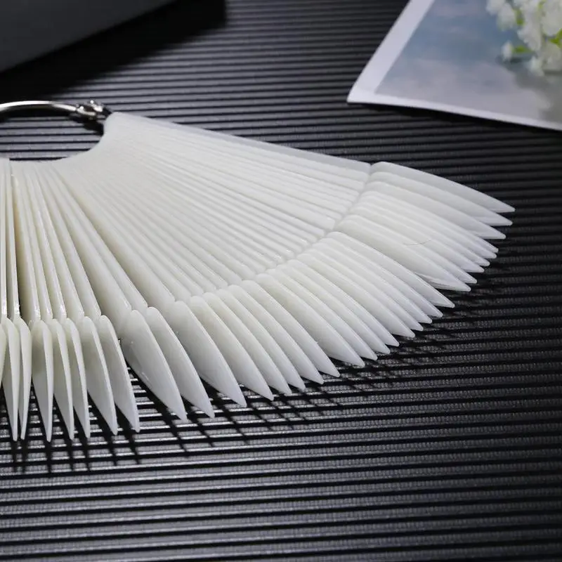 

40pcs False Nail Tips Polish Gel Color Nail Art Practice Display Showing Card False Nail Tips Manicure Tools
