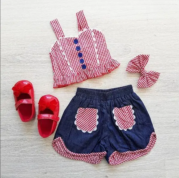 

toddler girl clothes summer girls short sets new kids outfits fashion sleeveless summer 2019 thanksgiving 4th of july outfit