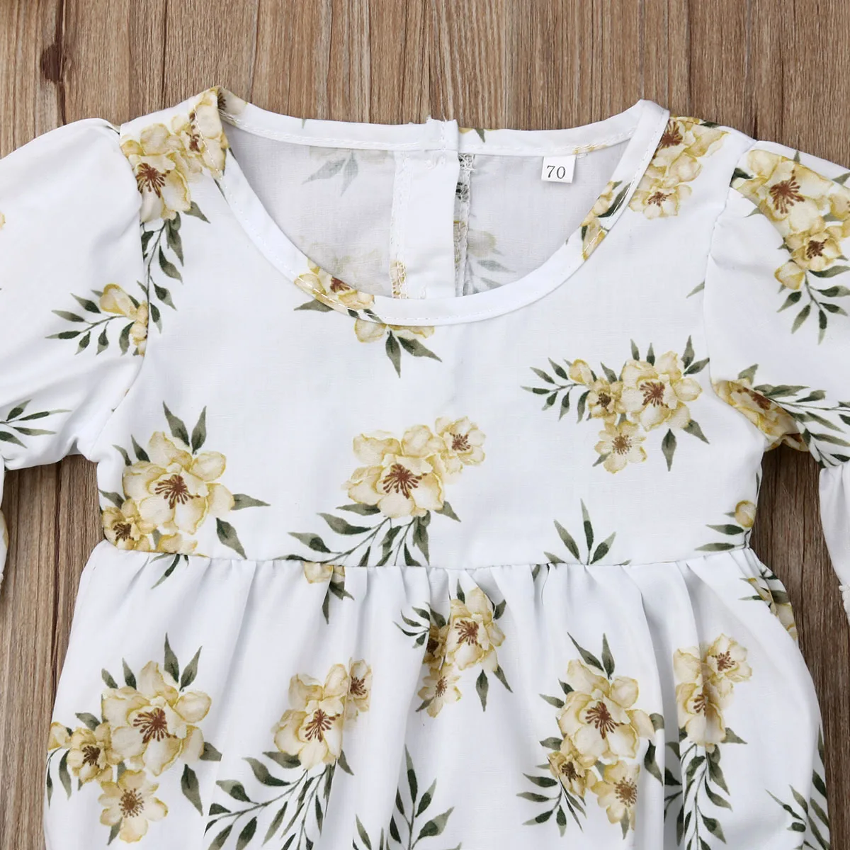 0-24 мес., футболки для маленьких девочек с цветочным принтом, спортивный костюм, гимнастический костюм, одежда в полоску C широким рукавом, кружевами и цветочным принтом комбинезон купальник комплект одежды