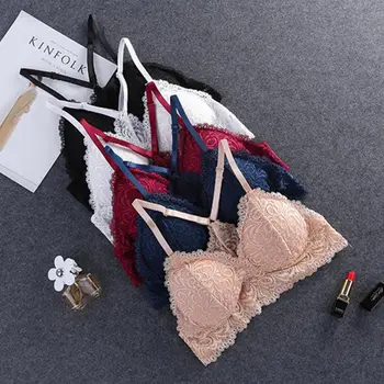 

Sexy Women Seamless Bra Lace Y Shape Strap Summer Wire Free Lingerie Brassiere