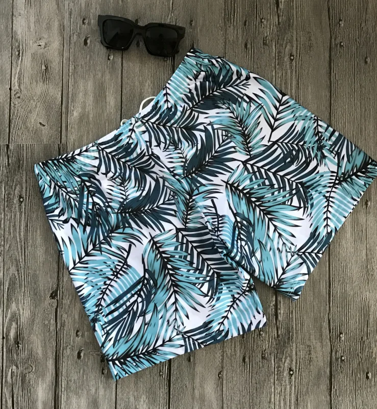 Green Couple Men Board Shorts Swimming Trunks Boxer Joggers Running Sweat Swimsuit Beach Surfing Boardshort Sport Fitness Plus