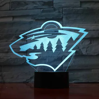

Creative Design 3D LED Lamp 7 Color Change Optical Illusion Touch Switch Mood light USB powered Bedroom Decorative Night Light