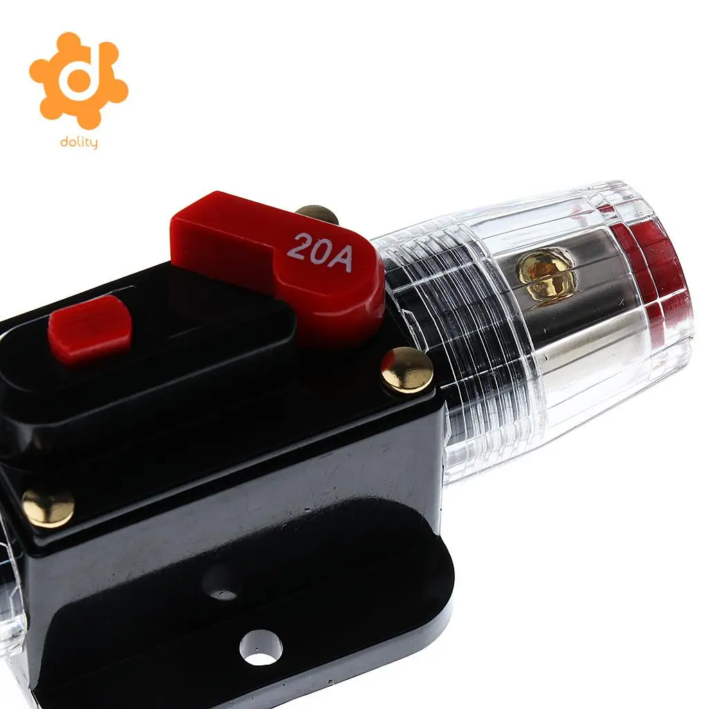 dolity DC 12V-24V Car RV Audio Inline Circuit Breaker Fuse Manual Reset Switch 20A 30A 40A 50A 60A 80A 100A 150A
