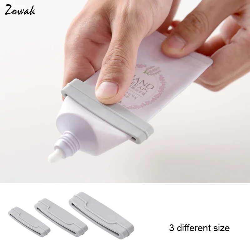 

3pcs Toothpaste Squeezer Bathroom Tube Cream Clip Rolling Holder Stand Bath Accessories Toothpaste Saver 3 Size Dispenser Cute