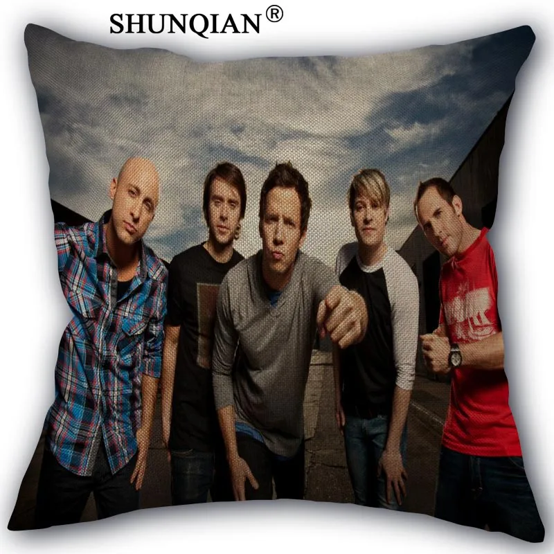 «Simple Plan» наволочка из хлопка, изготовление на заказ квадратные декоративные чехлы на подушку чехол на молнии размером 45*45 см с одной стороны