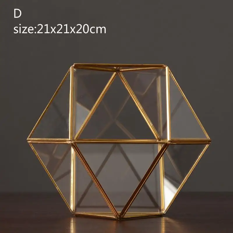 Современный минималистский американский стеклянный геометрической формы крышка украшения Nordic Творческий дом гостиная винный шкаф исследование подарки - Цвет: D