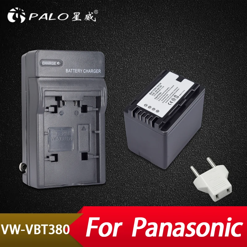 

Palo 1Pc 3900mAh VW-VBT380 VW-VBT190 Battery+Charger Plug for Panasonic HC-V720,HC-V727,HC-V730,HC-V750,HC-V757,HC-V760,HC-V770