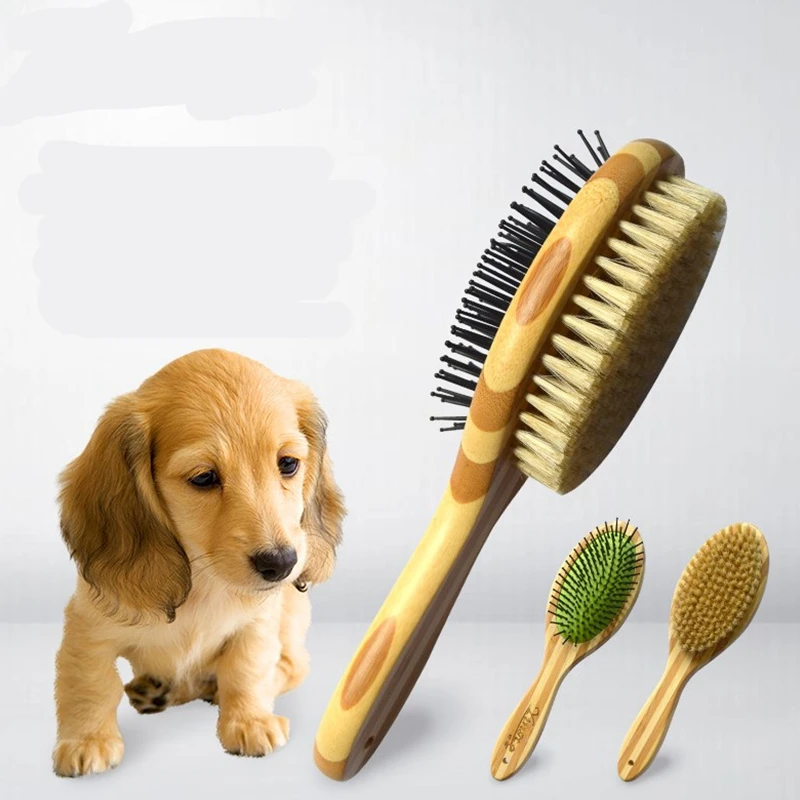 

Double-sided Pet Comb Brush for Cats Dogs Pet Wooden Hair Removal Soft Brush Pet Comb Care Tool Pet Supplies