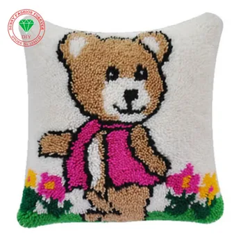 

Cute Bear Diy Needlework pillowcase embroidery Handmade carpet set embroidery stitch thread Stitch Threads embroidery Carpets