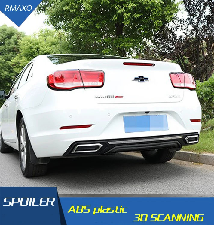 

For Malibu Rear spoiler ABS Rear Bumper Diffuser Bumpers Protector For Malibu After chrome lip rear spoiler 2015