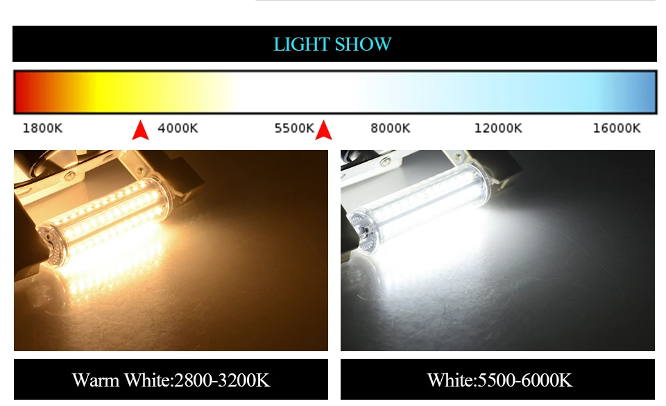 R7S Led Bulb Corn Lamp Dimmable 5W 10W 15W 20W 78mm 118mm 135mm 189mm SMD2835 Light Replace Halogen Lamps AC85V-265V (9)