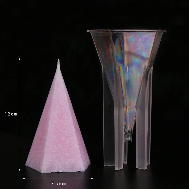 DIY ручной работы свеча форма конус прозрачный пластик свеча делая модель Многоразовые Цветочные свечи, Чайные свечи, ароматические свечи
