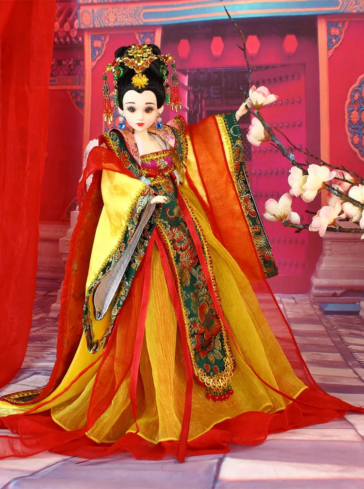35 см великолепные китайские куклы BJD коллекционные куклы династии Тан куклы-королевы с 12 шарнирами подвижные рождественские подарки для девочек