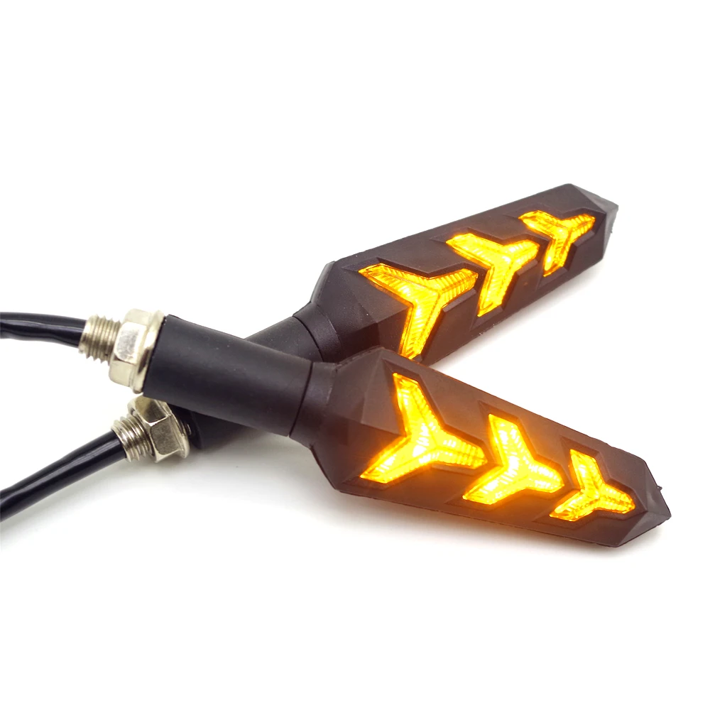 

Flowing motorcycle turn signal lights Lamp LED clignotant moto Blinker FOR KAWASAKI W800 ZZR1200DR DRZ RM RMX RMZ 85 125 250 400