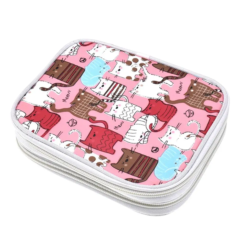 

Crochet Hook Case Organizer Zipper Bag with Web Pockets for Various Crochet Needles and Knitting Accessories