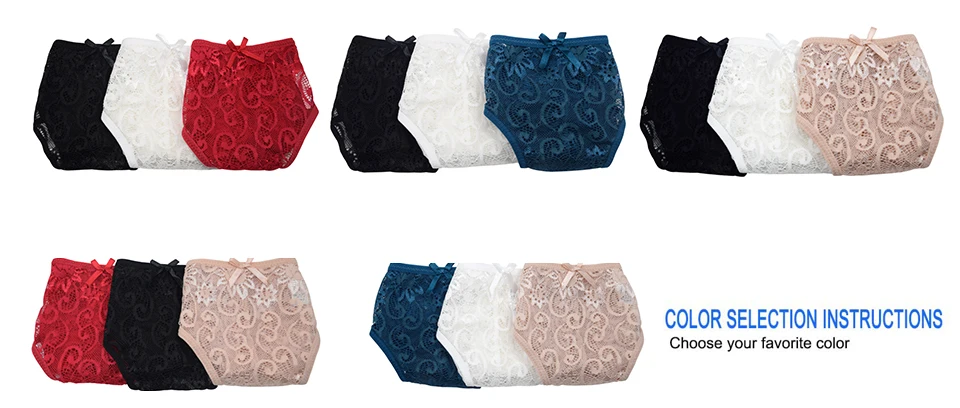 Fancy Lace Panty Set (3Pcs)