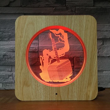 

Superhero Raytheon Hammer 3D LED Plastic Night Light DIY Customized Lamp Table Lamp Kids Color Gift Home Decor DropShipping 2423