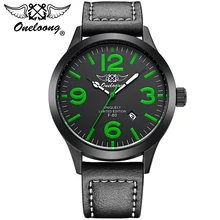 Top Luxury Brand Watches Men ONELOONG Aviator Quartz Date Wristwatch Mens erkek kol saati Clock Military Watch Relogio Masculino