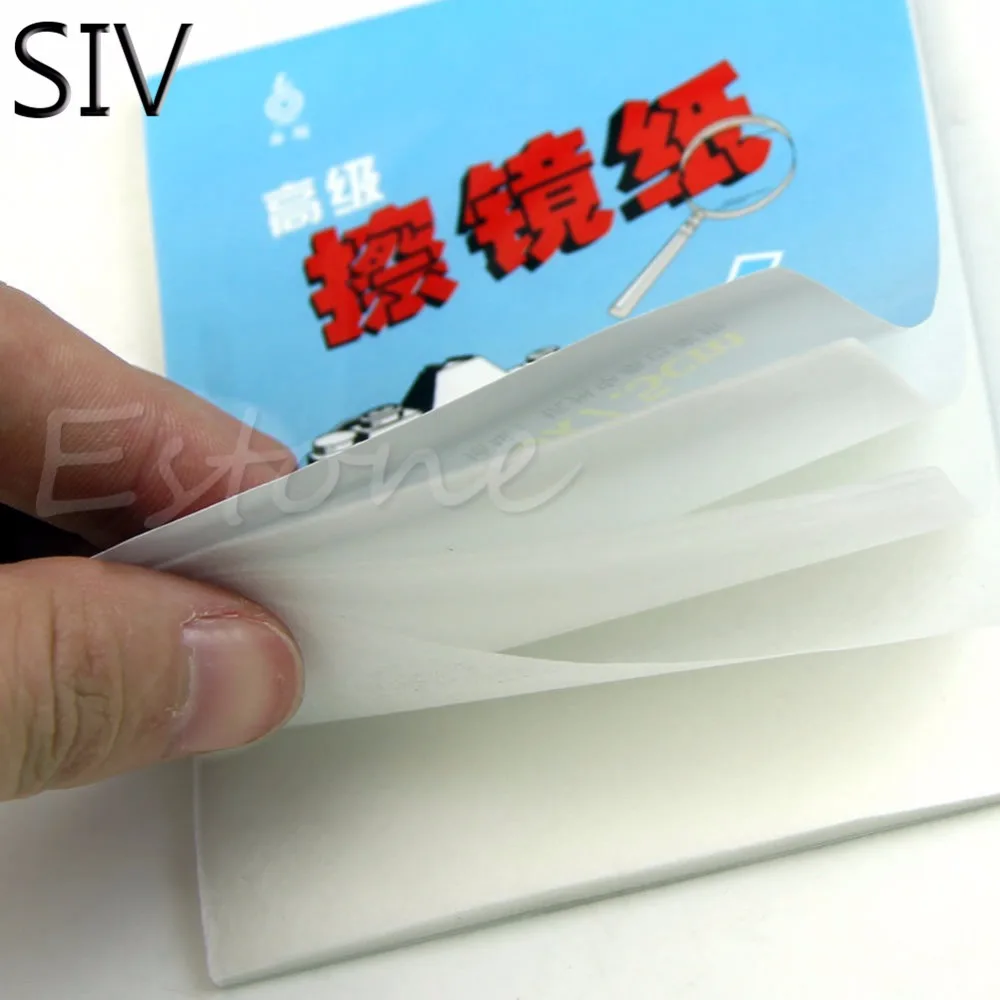 

SIV SIV 1pc 50 Sheets Soft Camera Lens Optics Tissue Cleaning Clean Paper Wipes Booklet