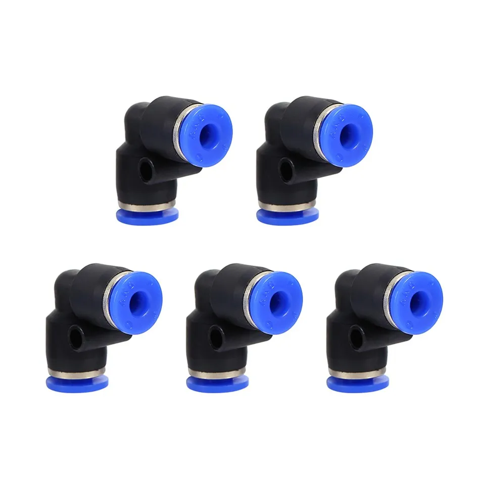 

Wholesale 5 Pcs/Lot Pneumatic Push In Elbow Fitting Connector PV for Air/Water Hose & Tube Airline 5Pcs Same Size