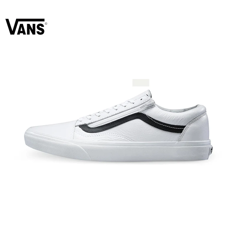 

Original Vans New Couple Shoes Leisure Leather Stitching Sneakers Unisex Skateboarding Sports Shoes Low Help Joker Shoes