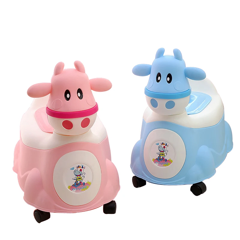 

Baby Potty Cartoon Cute Cow Baby Toilet Seat Children's Potty Kids WC Portable Potty Chair Girls Boy Trainer Child Toilet Seat