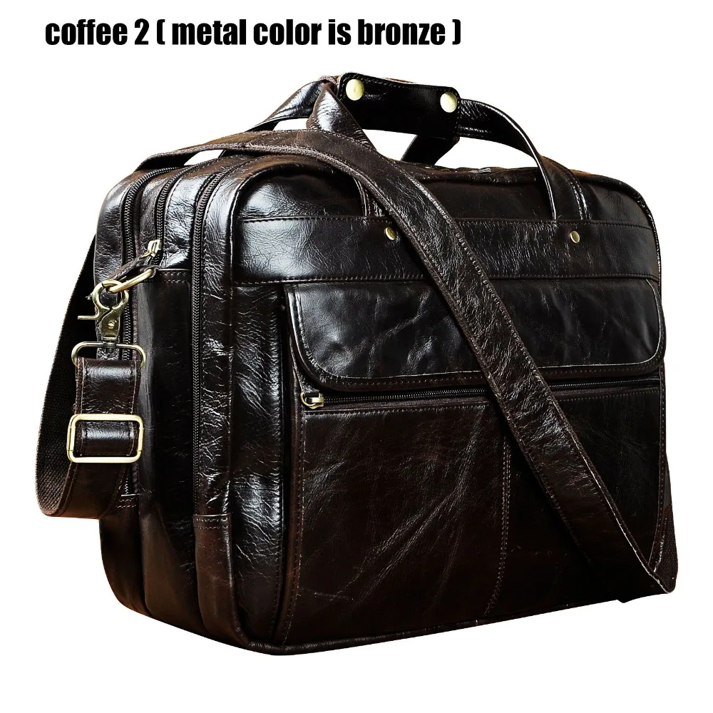 Высокое качество, мужской портфель из натуральной кожи в античном стиле, бизнес 15,6 дюймов, чехлы для ноутбуков, сумки-мессенджеры, портфель, B1001