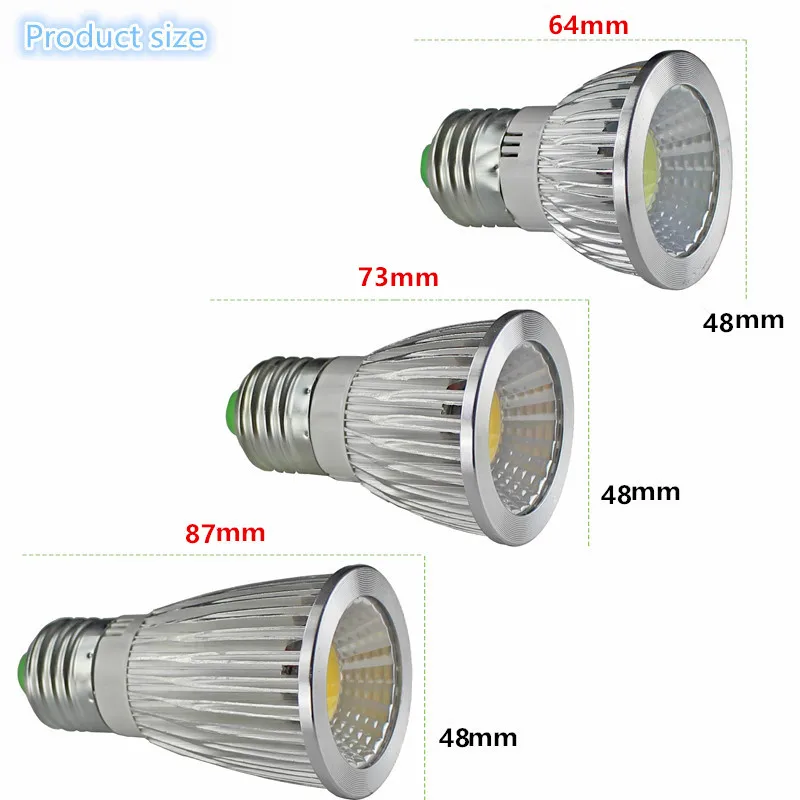 10 шт. светодиодный COB E27 с регулируемой яркостью 9 Вт 12 Вт 15 Вт светодиодный 110 В 220 В COB лампочка для прожектора теплый белый/холодный белый/чистый белый светодиодный светильник