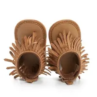 2019 Baby Summer Shoes Newborn Infant Fashion Baby Boys Girls Leather Sandals Solid Fringe Shoes Toddler Infants Sizes 0-12M 4