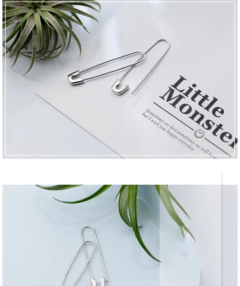 S925 Sterling Silver Brooch Pin Drop Earrings Exaggerated Creative Special Long Earrings for Women Fashion Jewelry Wholesale  (1)