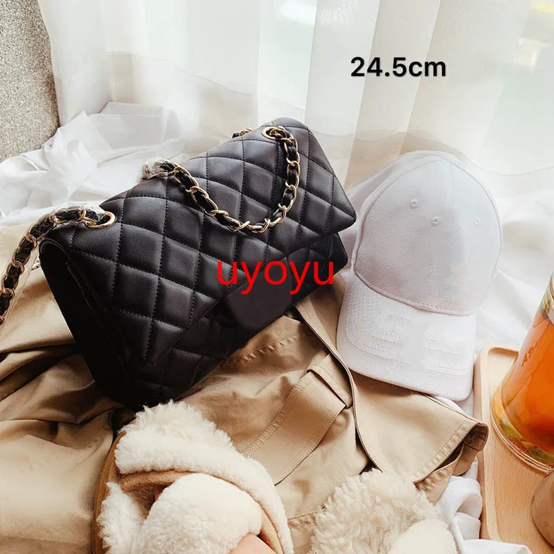 

2019 CF Luxury Brand Denim Logo Big Size 24.5*15cm Women Famous Designer Chain Shoulder Bag Handbag Crossbody For Women Bags