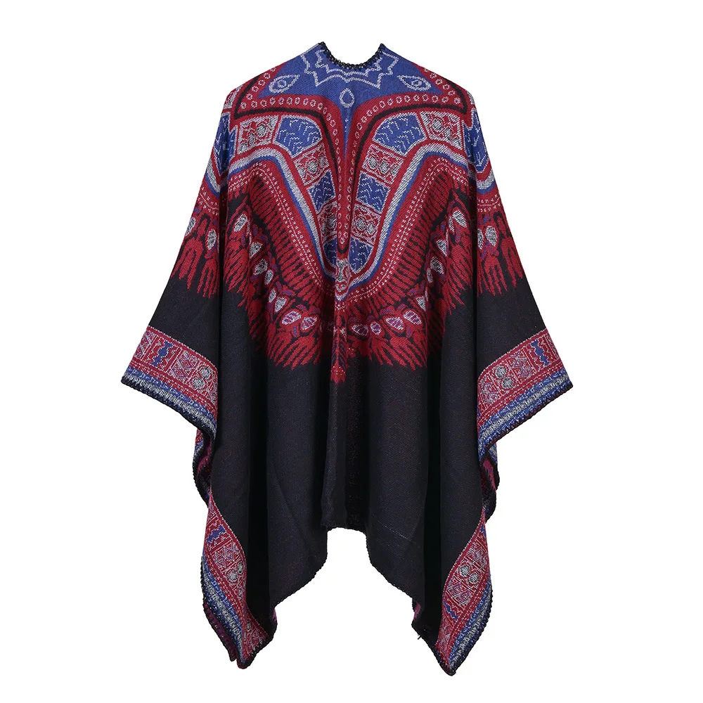 SupSindy women's poncho Winter scarf women capes bohemian shawl wrap luxury pashmina warm scarves for women cloak vintage stole