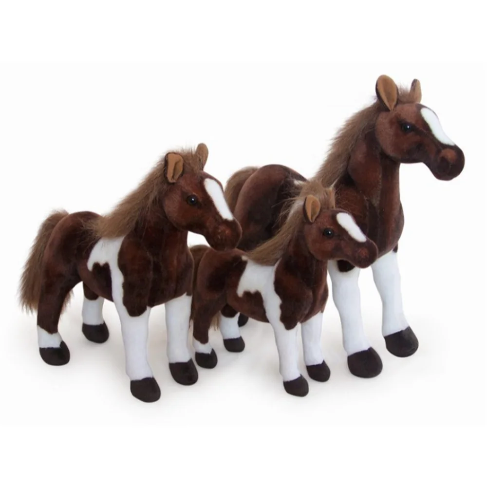 

Fancytrader New Pop 26'' / 65cm Hot Giant Stuffed Soft Plush Animal Horse Toy Emulational Hucul Horse Doll 3 Models