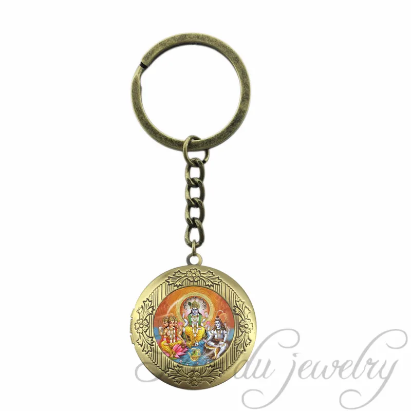 2018 India Buddha Statue Locket Pendant Hinduism Shiva Brahma Vishnu