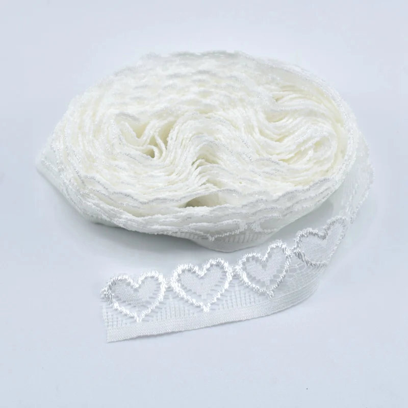 

5yards white net lace elastic lace trim 18mm african lace fabric Stretch lace ribbon DIY Embroidery Sewing wedding accessories