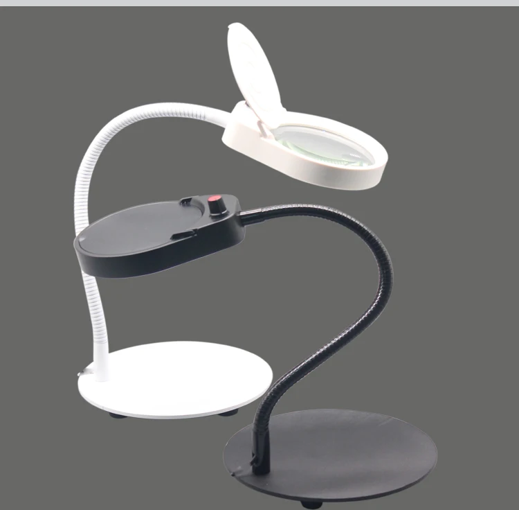 

New Lighted Magnifier Desk LED Magnifying Lamp Reading Large Lens Magnifying Glass Mutifunctional Widely Using