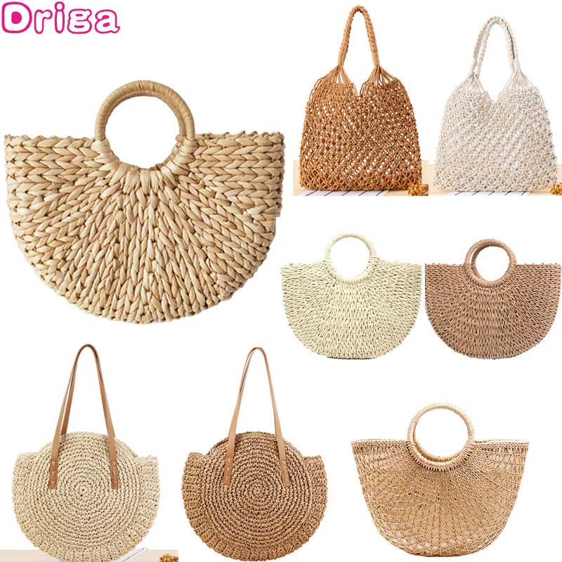 Vintage-Straw-Bag-Round-Rattan-Bags-Handmade-Summer-Bags-Woven-Beach-Ladies-Circle-Shoulder-Bag-Bohemia