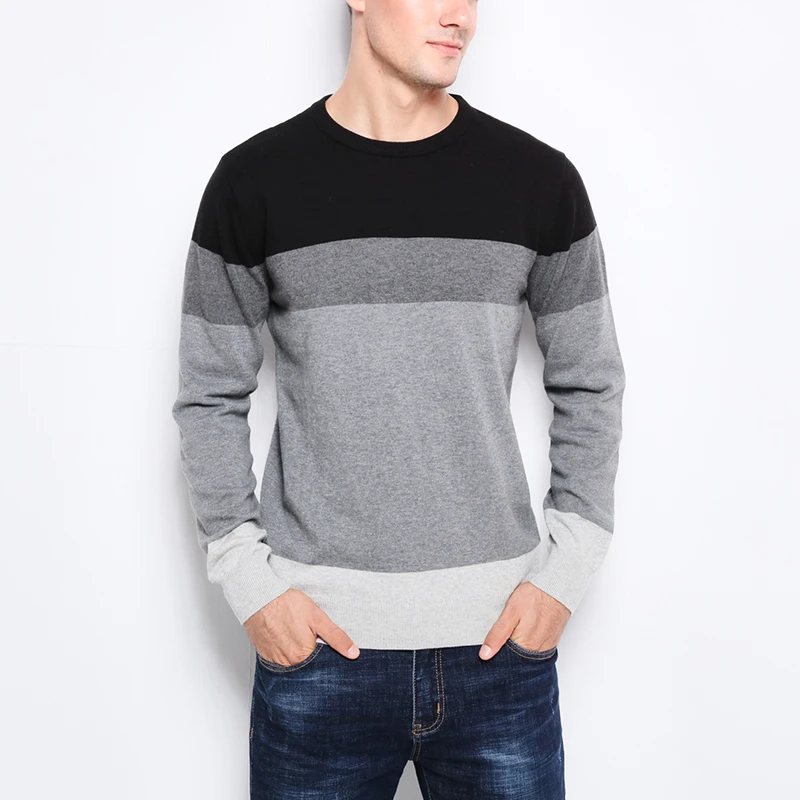 2018 New Autumn Fashion Brand Casual Sweater O-Neck Striped Slim Fit Knitting Mens Sweaters And Pullovers Men Pullover Men M-5XL - Image 6