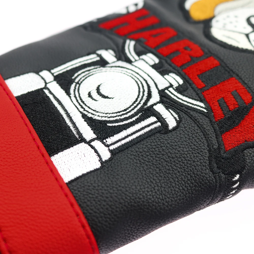 Черный и красный кожаный чехол для гольфа Harley вышивка Dr обтекатель спасательный головной убор драйвер/фарвэй/гибрид