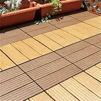 One Piece 300x300 มม. Interlocking ชั้นกระเบื้องไม้พลาสติกพลาสติกพื้นสำหรับกลางแจ้งสวนระเบียงชั้น diy