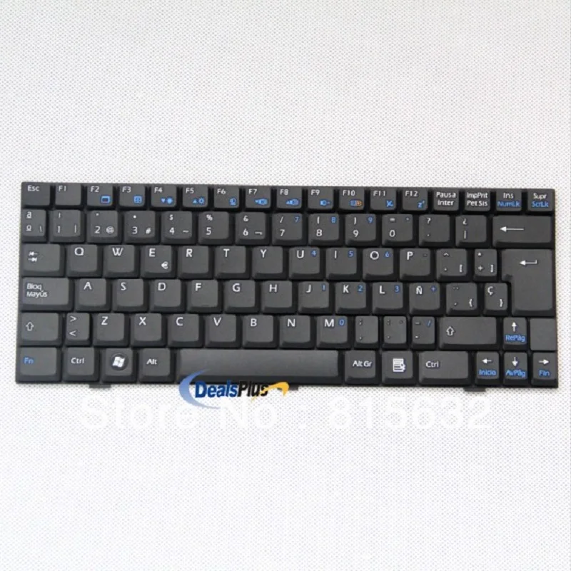 

Laptop keyboard For Original NEW MSI Wind U90 U100 U110 U120 SP Keyboard Teclado Spanish