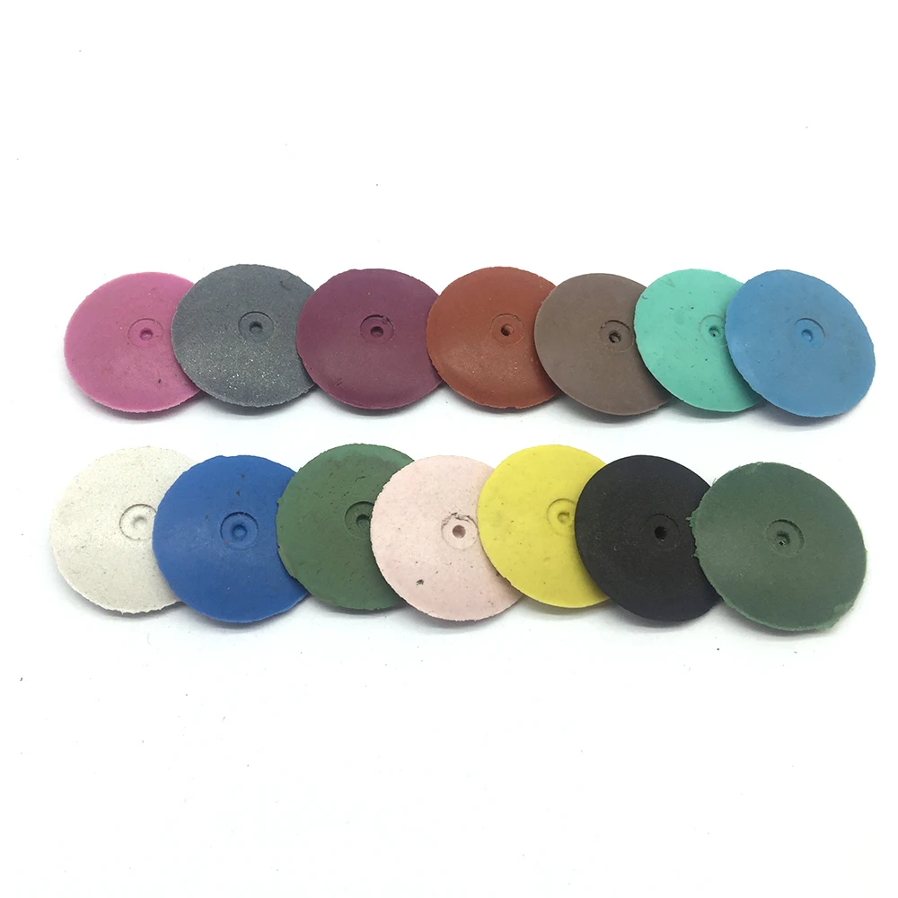 Ruedas de pulido de y goma, juego de herramientas rotativas Dremel, disco de pulido joyería Dental, colores mezclados, 22MM, 50 Uds. - Joyería y accesorios