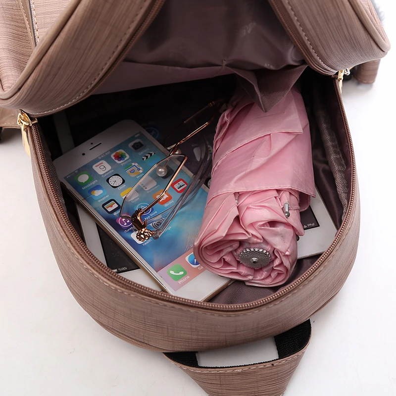  Amberler Women PU Leather Backpacks High Quality School Bags For Teenage Girls Travel Bag New Ladie - 32949438192